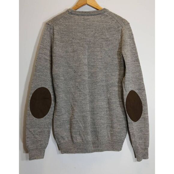 J.Crew Other - J.crew mens medium suede leather patch sweater wool brown gray classic timeless